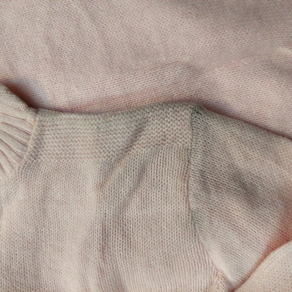 Vintage 1940s-1950s Light Pink Long Sleeve Knit Cardigan Sweater - Picture 11 of 12